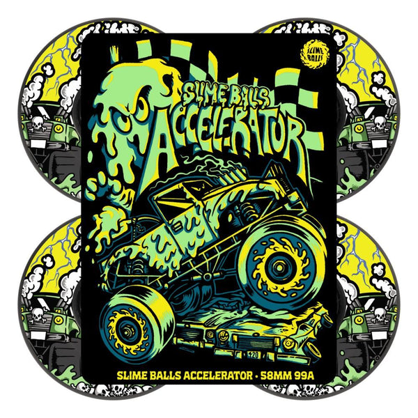 SlimeBalls Skateboard Wheels Accelerator Vomit Mini 99a - Black