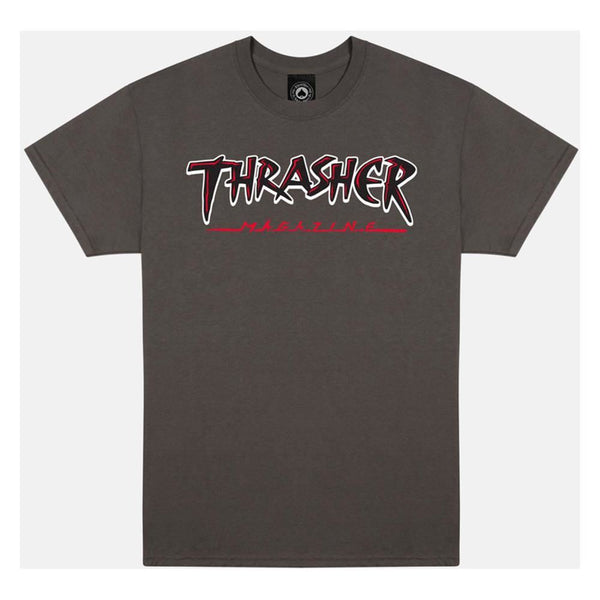 Thrasher T-Shirt Slash - Charcoal - Skatewarehouse.co.uk