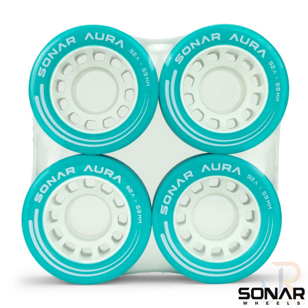 Sonar (4) Aura - Blue / 92a Skateboard Wheels - 59mm