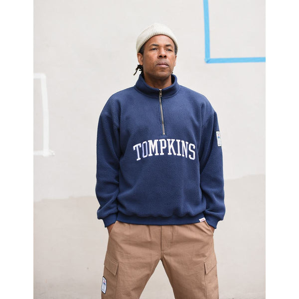 HOPPS x Quartersnacks 'Tompkins' 3 / 4 Zip Navy