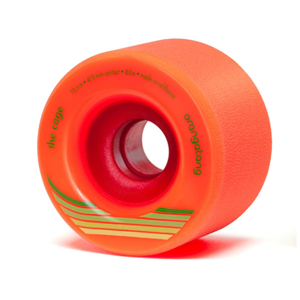 Abec 11 Orangatang "Cage" Orange 80a (Set 4) Skateboard Wheels - 73mm