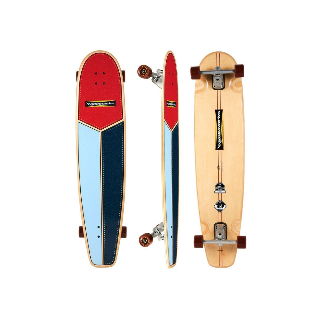 Hamboards - 45" The Huntington Hop - Red / Light Blue / Navy Longboard Complete