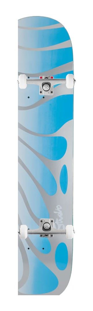 Studio Skateboards Organic Plus Silver / Blue Fade x Venom Custom Complete Skateboard - 8.375
