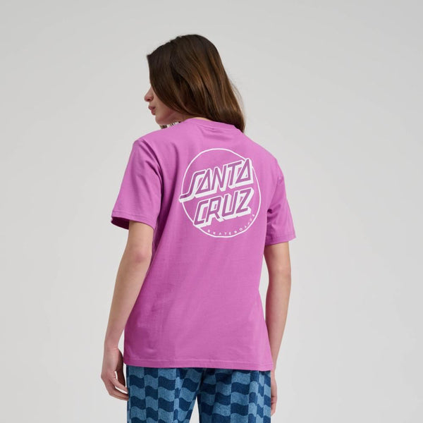 Santa Cruz Womens T-Shirt Partial Dot T-Shirt - Hyper Violet - Skatewarehouse.co.uk