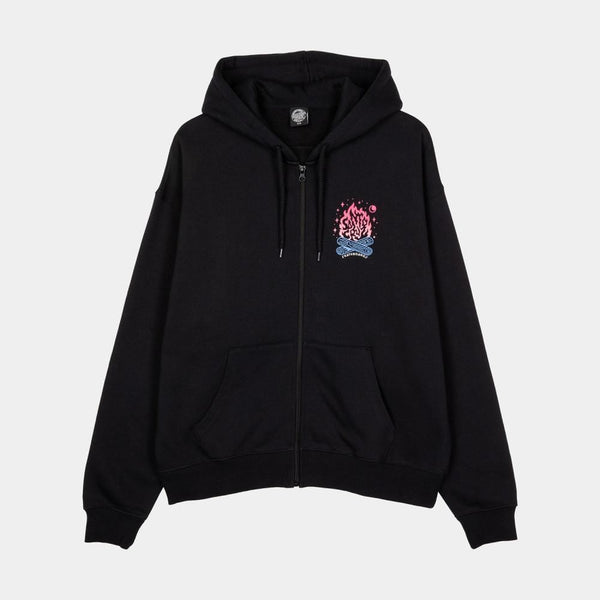 Santa Cruz Womens Zip Hood Starry Campfire Zip Hood - Black - Skatewarehouse.co.uk