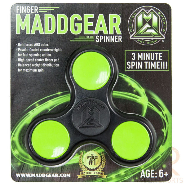 Madd Gear Mgp Fidget Spinner - Limited Edition - Black / Lime - Skatewarehouse.co.uk