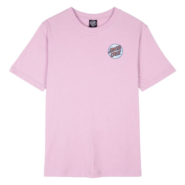 Santa Cruz Womens T-Shirt Meyer Freestyle Dot T-Shirt - Rose Quartz - Skatewarehouse.co.uk