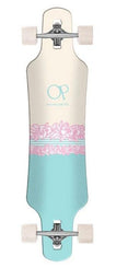 Ocean Pacific Island Drop Through Off White /Teal Complete Longboard - 39.0" - Skatewarehouse.co.uk