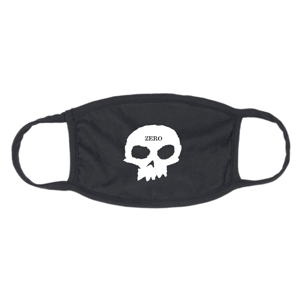 Zero Single Skull Face Mask Black White - Skatewarehouse.co.uk