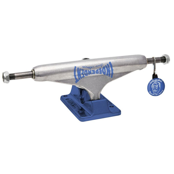 Indy Stage 11 Skateboard Trucks Colbourn Faces 144 Standard Silver / Blue - 144 - Skatewarehouse.co.uk