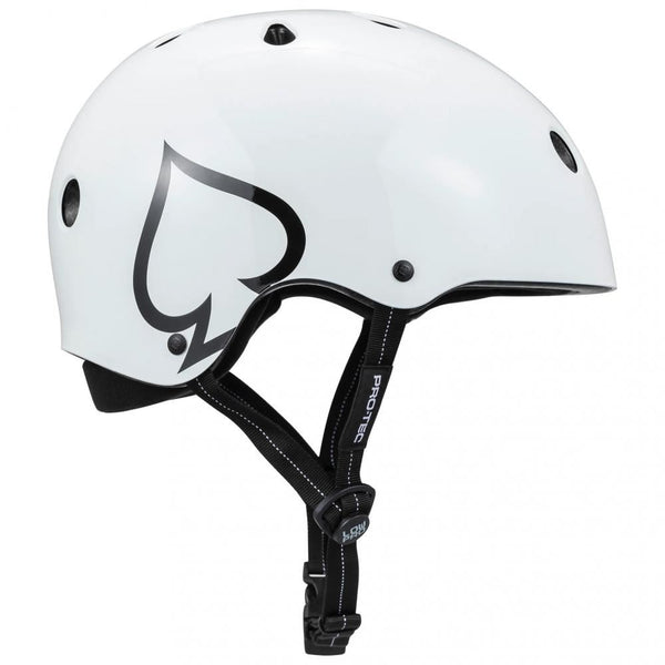Pro-Tec Helmet Low Pro - Gloss white - Skatewarehouse.co.uk