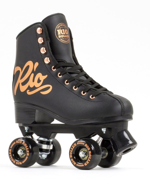 Rio Roller Rose Quad Skates - Rose Black - Skatewarehouse.co.uk