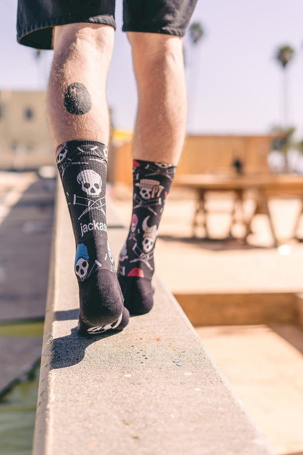 Merge4 Jackass International Classic Crew Socks - Skatewarehouse.co.uk