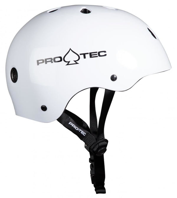 Pro-Tec Helmet Classic Cert - Gloss White - Skatewarehouse.co.uk