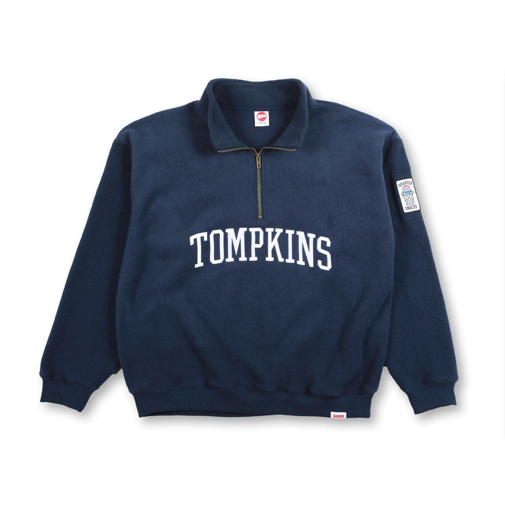 HOPPS x Quartersnacks 'Tompkins' 3 / 4 Zip Navy