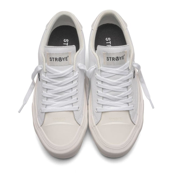 Straye Footwear Stanley - White / Cream Leather - Skatewarehouse.co.uk