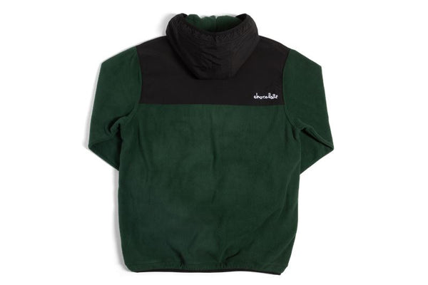 Chocolate Polar Fleece Pullover Black / Green Hoodie - M
