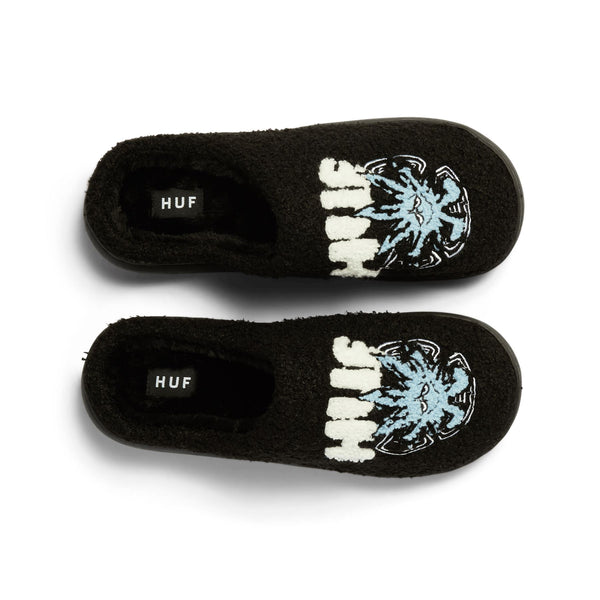 HUF Snow Angel Fuzzy Slipper (Black) - M
