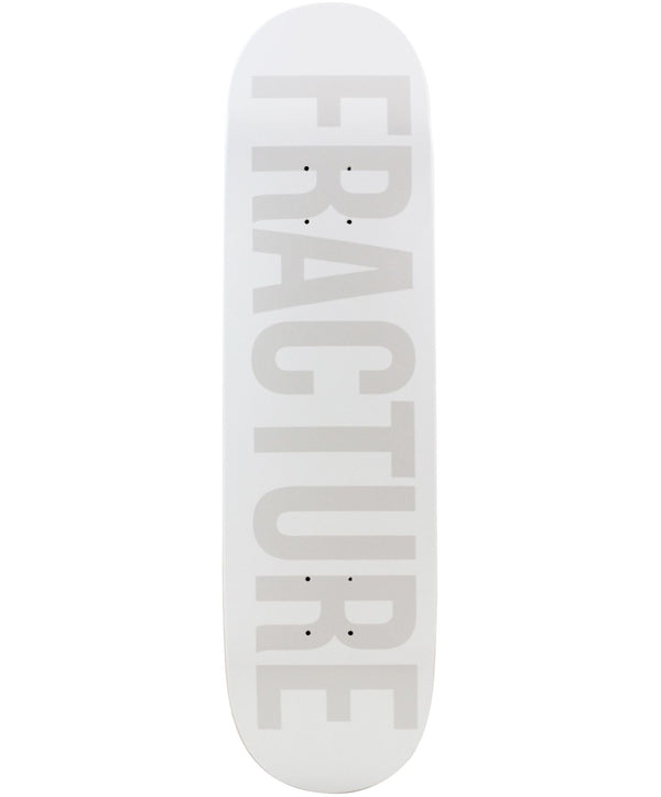 Fracture Fade White Skateboard Deck - 8.25
