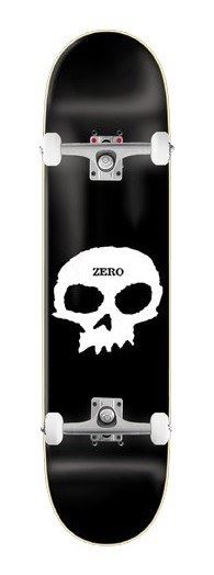 Zero Skateboard Single Skull Black White x Venom Custom Complete Skateboard - 8.25"