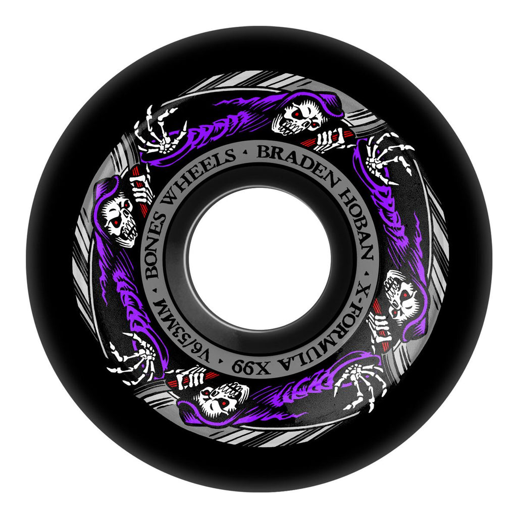 BONES X-Formula Braden Hoban 'Reaper' 54mm V6 Wide-Cut X99 Skateboard Wheels