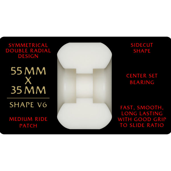 Powell-Peralta Dragon Formula • 55mm x 35mm • 93A • V6 • Off White Skateboard Wheels