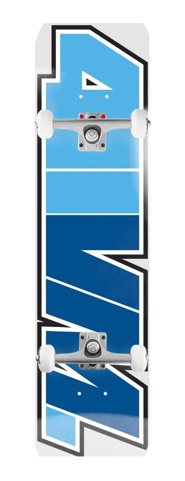 411 VM Logo EX7 Blue / White x Venom Custom Complete Skateboard - 8.5