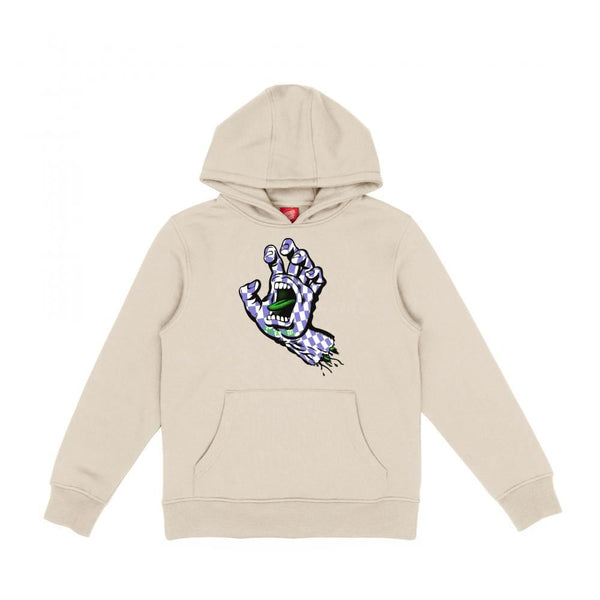 Santa Cruz Youth Hood Youth Arch Check Hand Hood - Off White - Skatewarehouse.co.uk