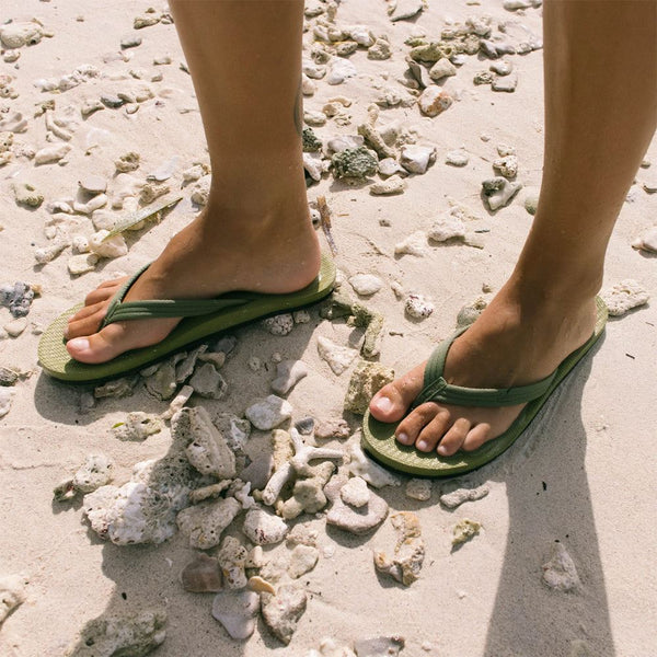 Indosole - Womens Flip Flops - Easy Living - Matcha Shoes
