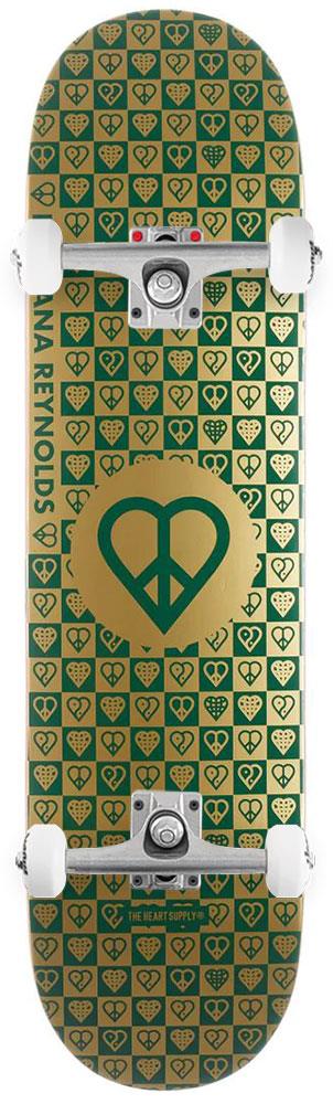 The Heart Supply Heimana Reynolds Trinity Gold Foil With Raised Ink s x Venom Custom Complete Skateboard - 8.25