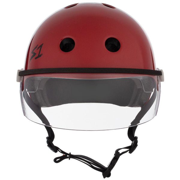 S1 Lifer Helmets inc Visor - Matt Blood Red