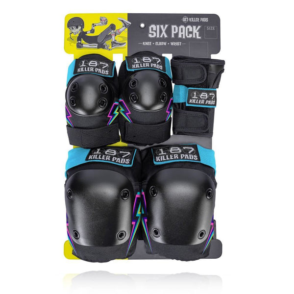187 killer Pads Six Pack Set Electric Bolt - Multi - Skatewarehouse.co.uk