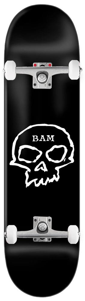 Zero Skateboards Bam Single Skull Black x Venom Skateboards Custom Complete Skateboard - 8.25" - Skatewarehouse.co.uk