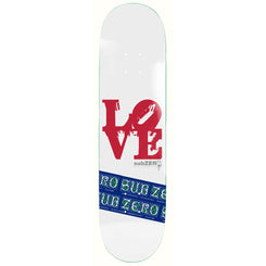 Sub-Zero Love Park White Skateboard Deck - 8.5"