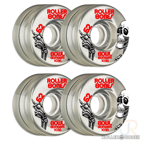 Rollerbones - Bowl Bombers Clear (8) - / 103a Skateboard Wheels - 62mm
