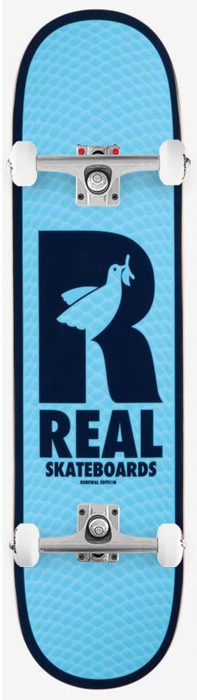 Real Renewal Doves Blue Custom Complete Skateboard - 7.75" - Skatewarehouse.co.uk