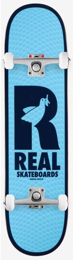 Real Renewal Doves Blue Custom Complete Skateboard - 7.75