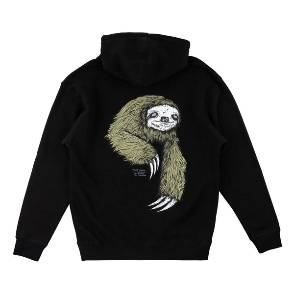 Welcome Skateboards Sloth Pullover Hoodie (Black / Sage) - M