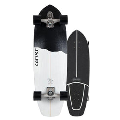 Carver Black Tip Surfskate Cruiser Skateboard C7 - 9.875" x 32.5" - Skatewarehouse.co.uk