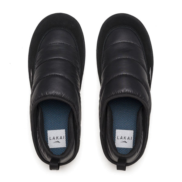 Lakai Owen Slippers Nylon Shoes - Black / Black - Skatewarehouse.co.uk