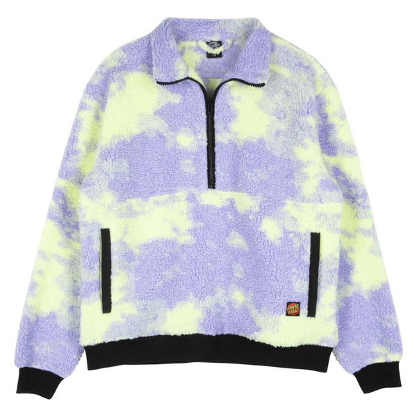 Santa Cruz Womens Jacket Astra Sherpa Fleece - Purple / Yellow Tie Dye - Skatewarehouse.co.uk