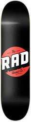 Rad Solid Skateboard Deck Black/Red 8.25" - Skatewarehouse.co.uk