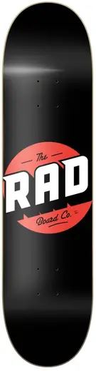 Rad Solid Skateboard Deck Black/Red 8.25