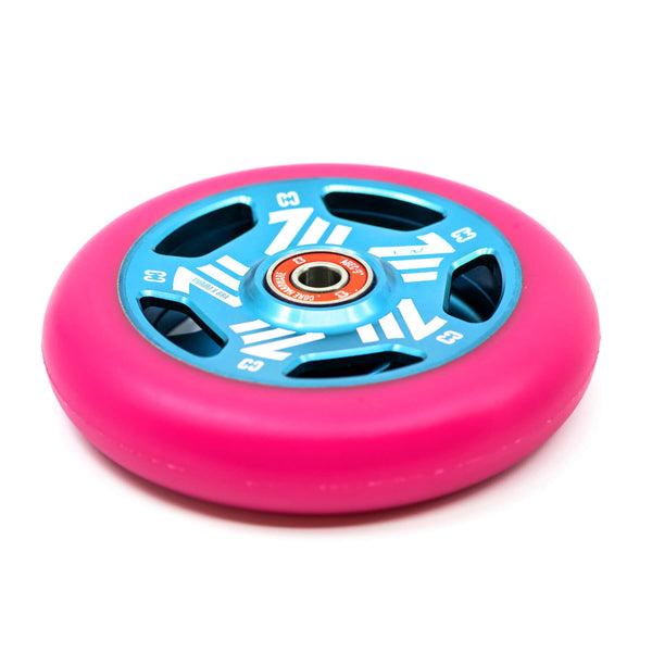 CORE Vent Hollow Scooter Wheel 110mm - Pink / Teal - Skatewarehouse.co.uk