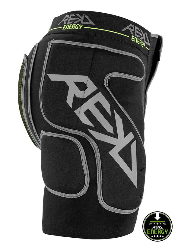 REKD Energy Impact Protection Padded Shorts MTB / Skateboarding / Snowboarding - Black - Skatewarehouse.co.uk