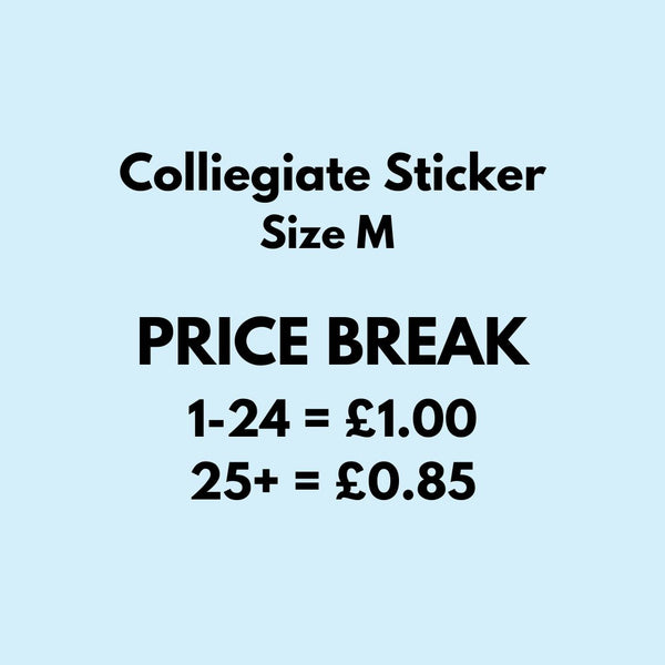 Venture Colliegiate Sticker (Assorted) Size - M