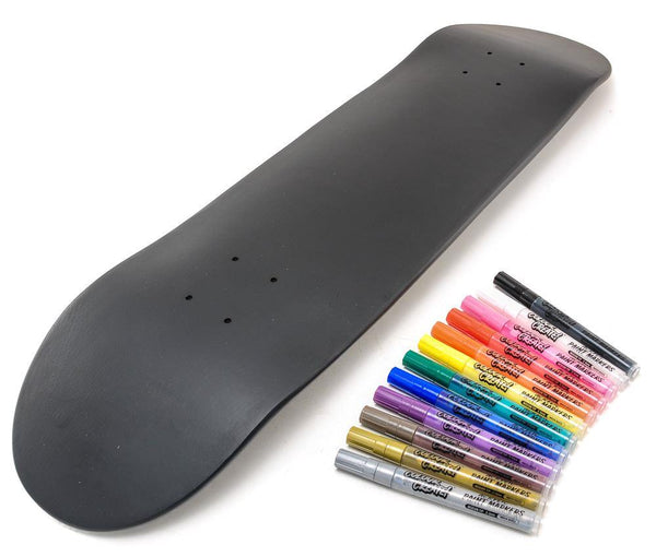 Venom Skateboards Deck With Colour Create Pens & Free Deck Wall Hanger - Skatewarehouse.co.uk