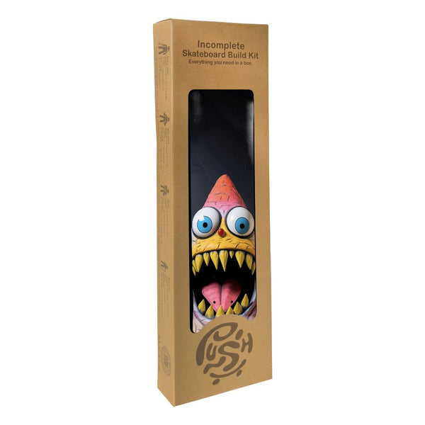 Push Sharky Big FP Incomplete Black Skateboard Deck - 8.0