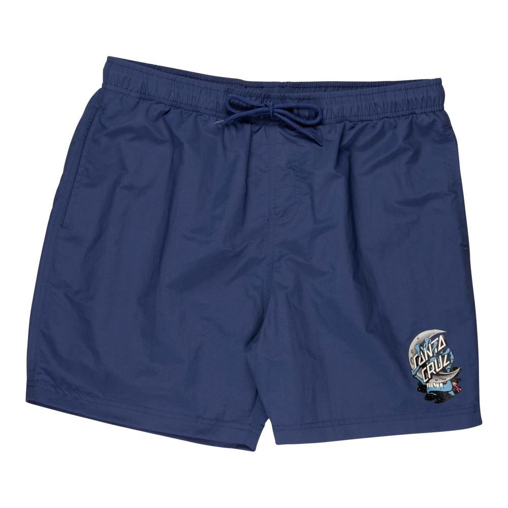 Santa Cruz Swim Shorts Crescent Bone Hand Swim Short - Navy Dusk - Skatewarehouse.co.uk