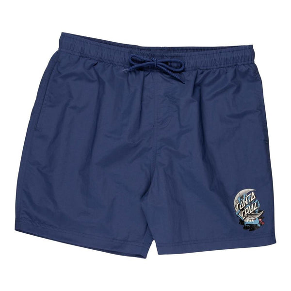 Santa Cruz Swim Shorts Crescent Bone Hand Swim Short - Navy Dusk - Skatewarehouse.co.uk